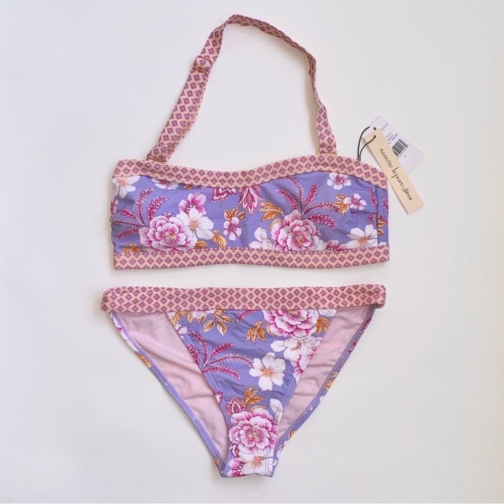 Nanette Lepore Twin Print Bandeau Two-Piece Bikini